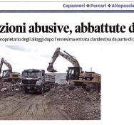 Demolizione abitazioni occupate abusivamente – Ottobre 2015